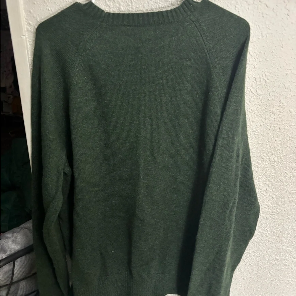 J. Crew Forest Green Men’s Crewneck Sweater Size Large